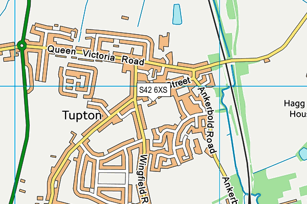 S42 6XS map - OS VectorMap District (Ordnance Survey)