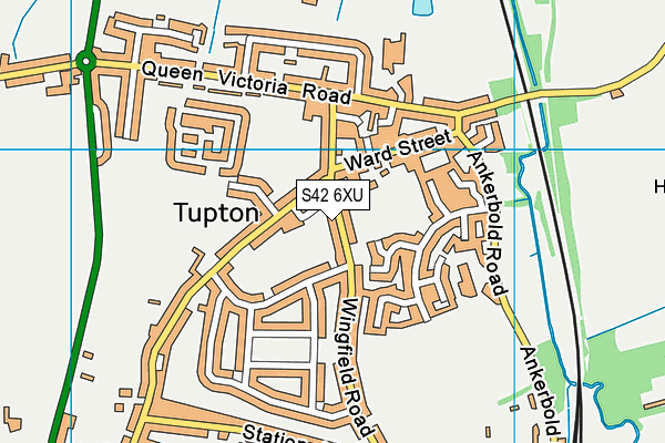 S42 6XU map - OS VectorMap District (Ordnance Survey)