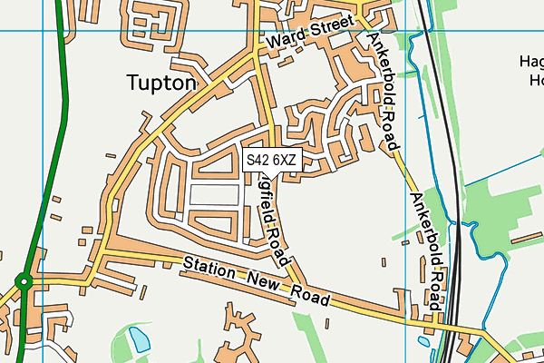 S42 6XZ map - OS VectorMap District (Ordnance Survey)