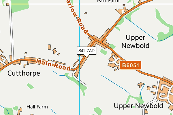 S42 7AD map - OS VectorMap District (Ordnance Survey)