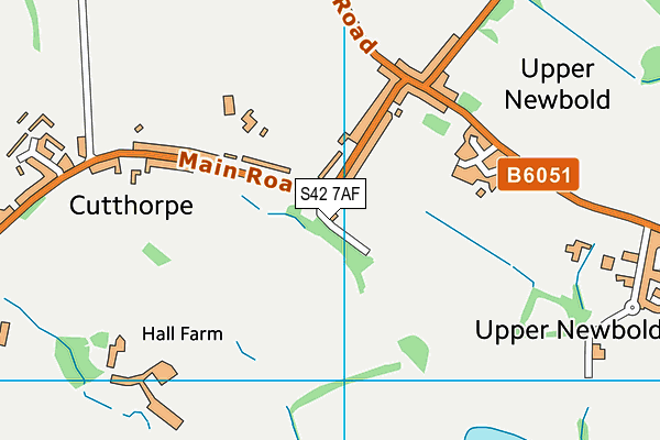 S42 7AF map - OS VectorMap District (Ordnance Survey)