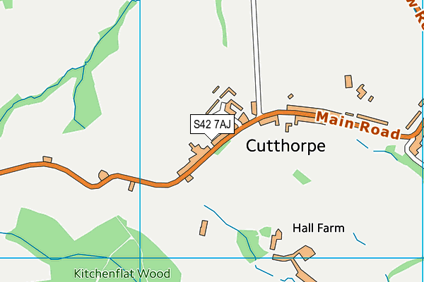 Cutthorpe Recreation Ground map (S42 7AJ) - OS VectorMap District (Ordnance Survey)