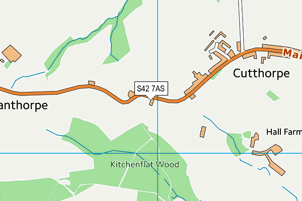 Cutthorpe Primary School map (S42 7AS) - OS VectorMap District (Ordnance Survey)