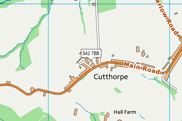 S42 7BB map - OS VectorMap District (Ordnance Survey)