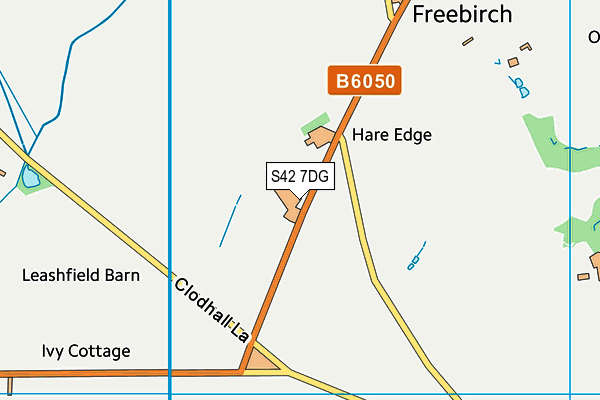 S42 7DG map - OS VectorMap District (Ordnance Survey)