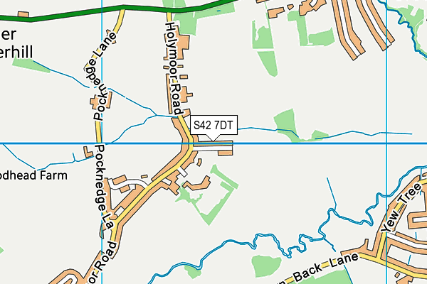S42 7DT map - OS VectorMap District (Ordnance Survey)