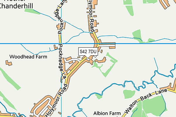 Walton Holymoorside Primary & Nursery School map (S42 7DU) - OS VectorMap District (Ordnance Survey)