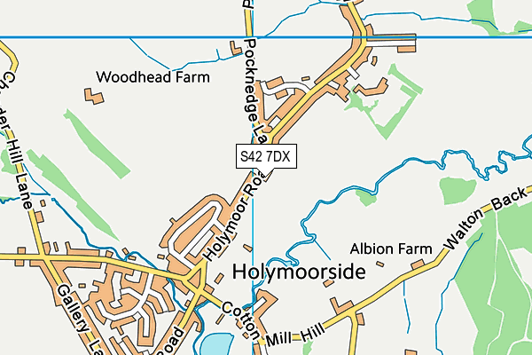 Holymoorside Recreation Ground map (S42 7DX) - OS VectorMap District (Ordnance Survey)
