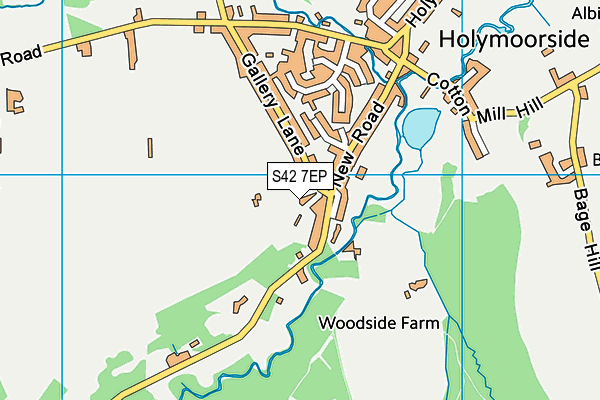 S42 7EP map - OS VectorMap District (Ordnance Survey)