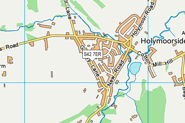 S42 7ER map - OS VectorMap District (Ordnance Survey)