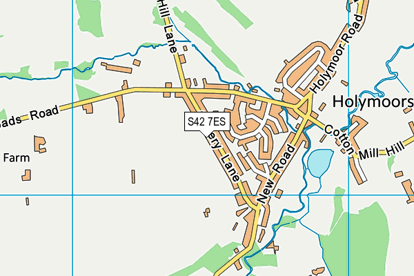 S42 7ES map - OS VectorMap District (Ordnance Survey)