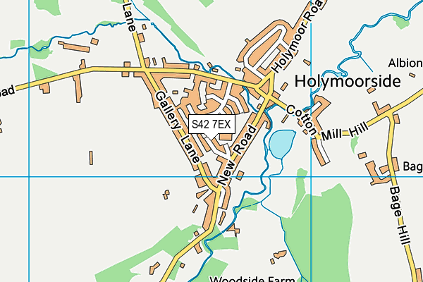 S42 7EX map - OS VectorMap District (Ordnance Survey)