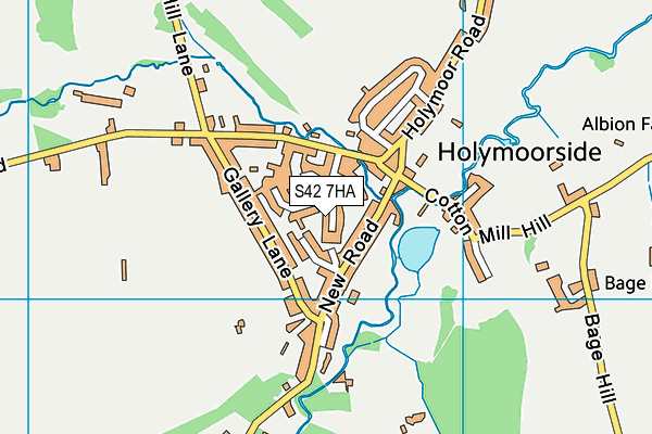 S42 7HA map - OS VectorMap District (Ordnance Survey)