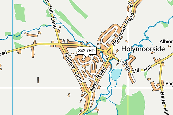 S42 7HD map - OS VectorMap District (Ordnance Survey)