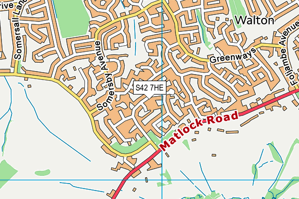 S42 7HE map - OS VectorMap District (Ordnance Survey)