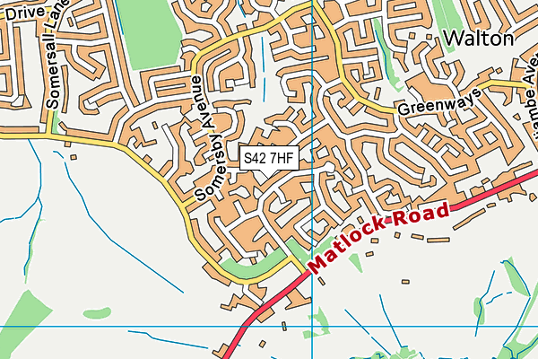 S42 7HF map - OS VectorMap District (Ordnance Survey)