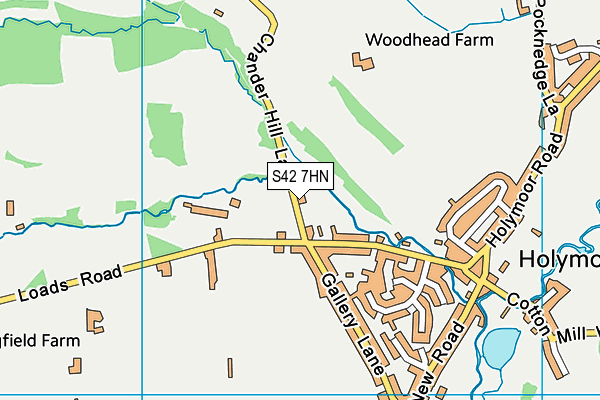 S42 7HN map - OS VectorMap District (Ordnance Survey)