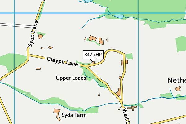 S42 7HP map - OS VectorMap District (Ordnance Survey)