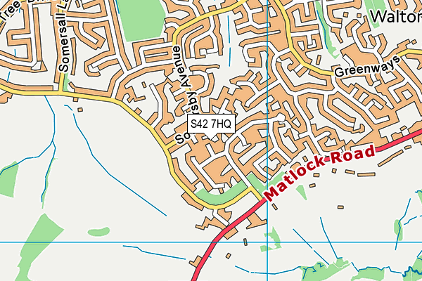 S42 7HQ map - OS VectorMap District (Ordnance Survey)