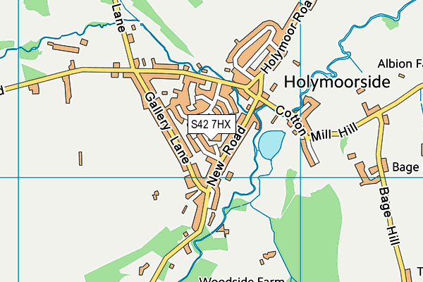 S42 7HX map - OS VectorMap District (Ordnance Survey)