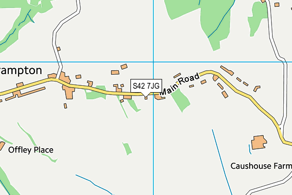S42 7JG map - OS VectorMap District (Ordnance Survey)