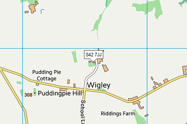 Wigley Primary School map (S42 7JJ) - OS VectorMap District (Ordnance Survey)