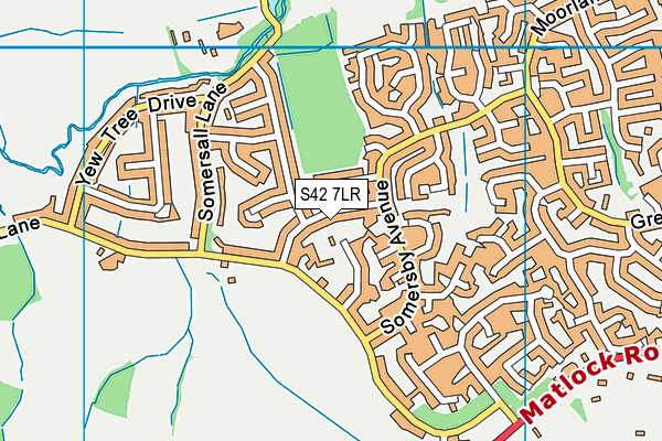 S42 7LR map - OS VectorMap District (Ordnance Survey)