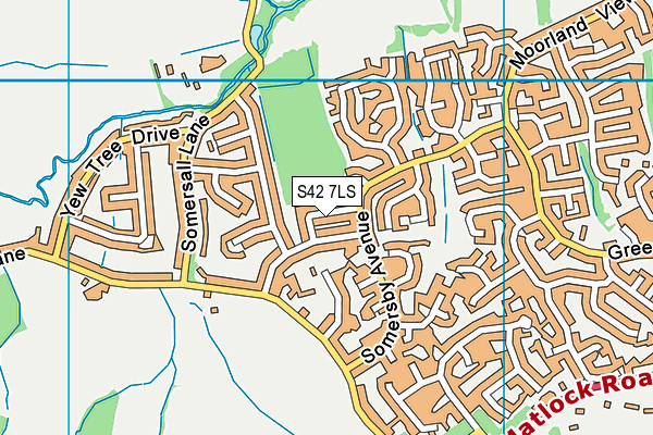 S42 7LS map - OS VectorMap District (Ordnance Survey)
