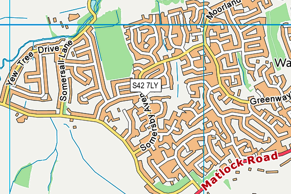 S42 7LY map - OS VectorMap District (Ordnance Survey)