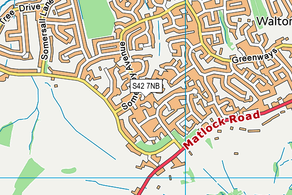 S42 7NB map - OS VectorMap District (Ordnance Survey)