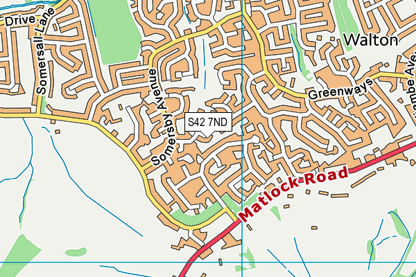 S42 7ND map - OS VectorMap District (Ordnance Survey)