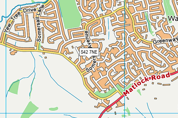 S42 7NE map - OS VectorMap District (Ordnance Survey)
