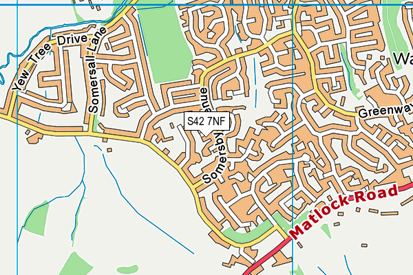 S42 7NF map - OS VectorMap District (Ordnance Survey)