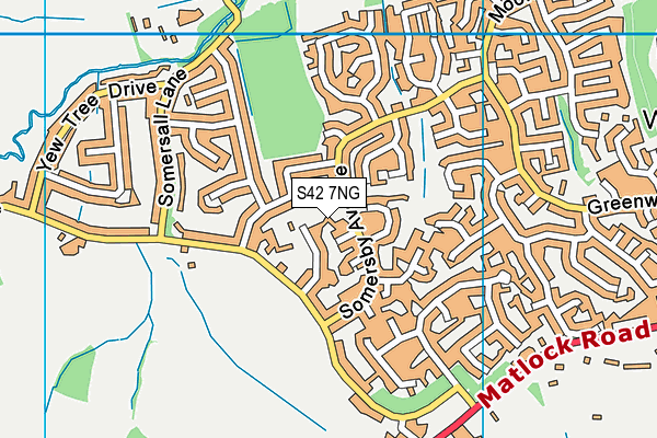 S42 7NG map - OS VectorMap District (Ordnance Survey)