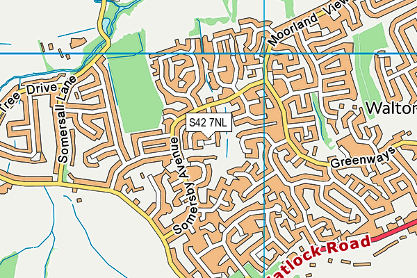 S42 7NL map - OS VectorMap District (Ordnance Survey)