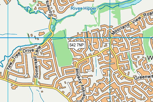 S42 7NP map - OS VectorMap District (Ordnance Survey)