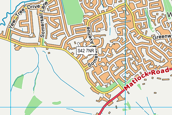 S42 7NR map - OS VectorMap District (Ordnance Survey)
