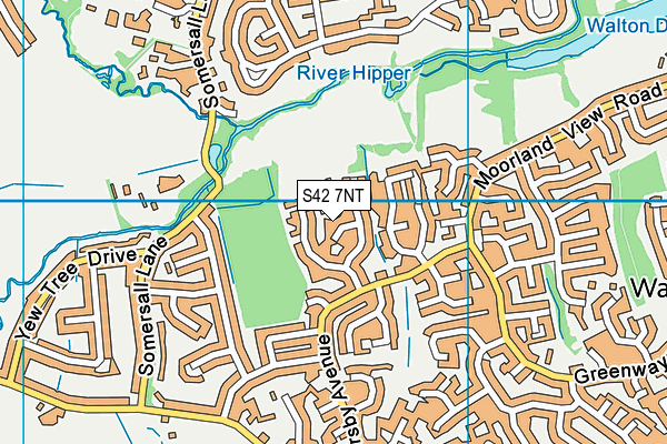 S42 7NT map - OS VectorMap District (Ordnance Survey)