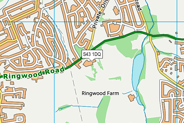 Ringwood Park map (S43 1DQ) - OS VectorMap District (Ordnance Survey)