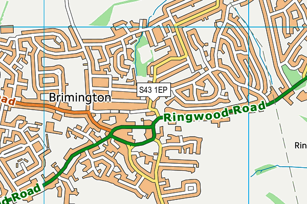 S43 1EP map - OS VectorMap District (Ordnance Survey)