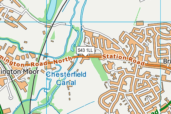 S43 1LL map - OS VectorMap District (Ordnance Survey)