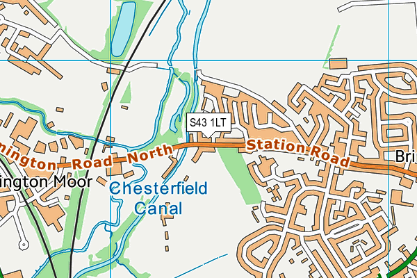 S43 1LT map - OS VectorMap District (Ordnance Survey)