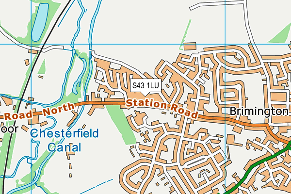 S43 1LU map - OS VectorMap District (Ordnance Survey)