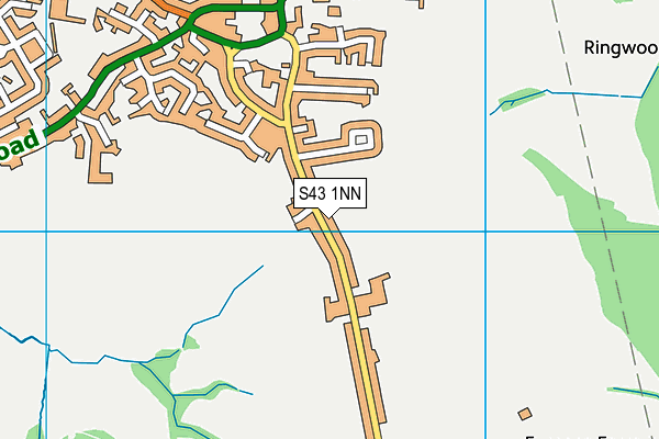 S43 1NN map - OS VectorMap District (Ordnance Survey)