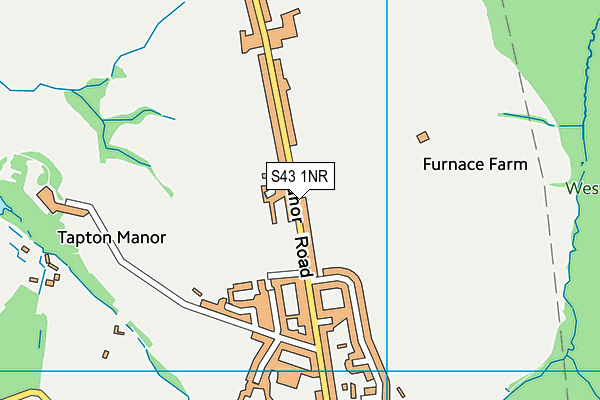 S43 1NR map - OS VectorMap District (Ordnance Survey)