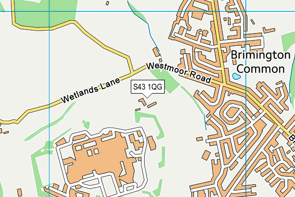 S43 1QG map - OS VectorMap District (Ordnance Survey)