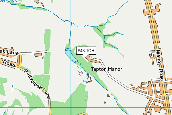 S43 1QH map - OS VectorMap District (Ordnance Survey)