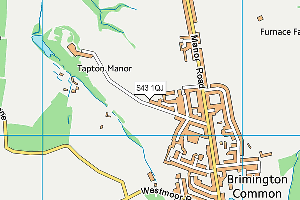 S43 1QJ map - OS VectorMap District (Ordnance Survey)