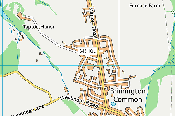 S43 1QL map - OS VectorMap District (Ordnance Survey)