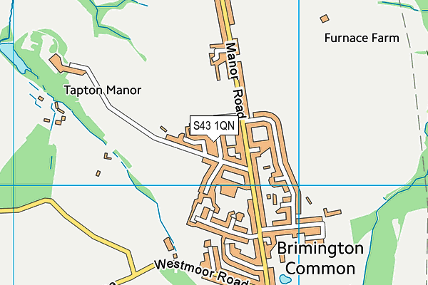 S43 1QN map - OS VectorMap District (Ordnance Survey)